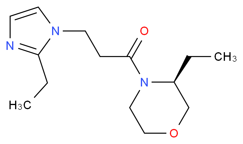 (3S)-3-ethyl-4-[3-(2-ethyl-1H-imidazol-1-yl)propanoyl]morpholine_分子结构_CAS_)