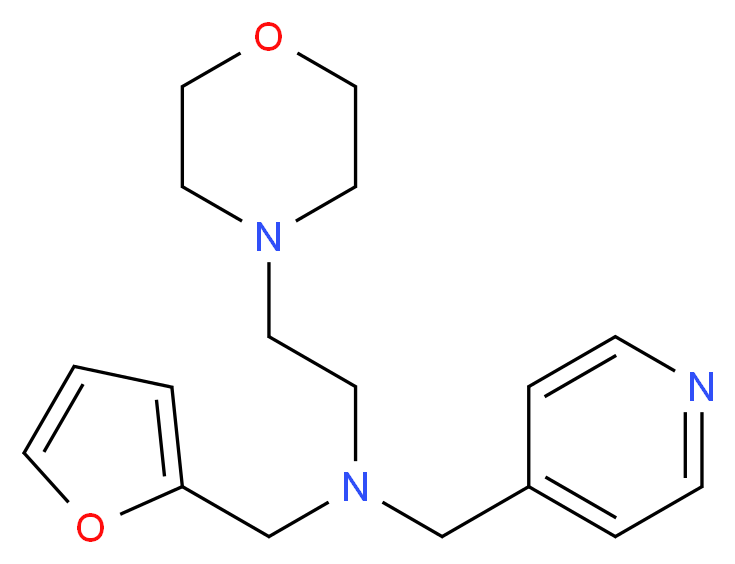 (2-furylmethyl)(2-morpholin-4-ylethyl)(pyridin-4-ylmethyl)amine_分子结构_CAS_)