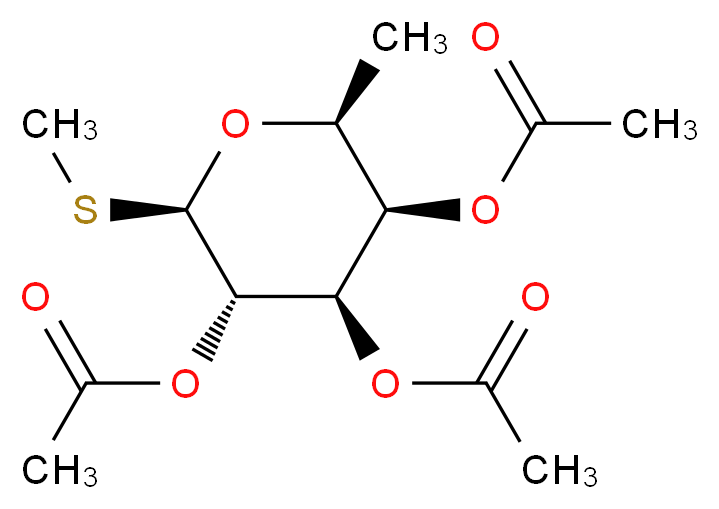 METHYL 6-DEOXY-1-THIO-2,3,4-TRI-O-ACETYL-&beta;-L-GALACTOPYRANOSIDE_分子结构_CAS_84635-54-1)