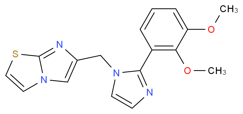 6-{[2-(2,3-dimethoxyphenyl)-1H-imidazol-1-yl]methyl}imidazo[2,1-b][1,3]thiazole_分子结构_CAS_)