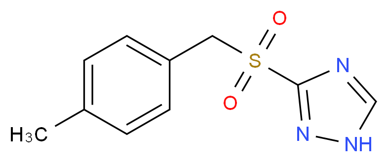 3-[(4-甲基苄基)磺酰基]-1H-1,2,4-三唑_分子结构_CAS_338393-13-8)