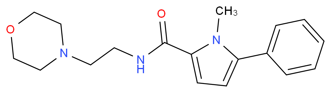1-methyl-N-(2-morpholin-4-ylethyl)-5-phenyl-1H-pyrrole-2-carboxamide_分子结构_CAS_)