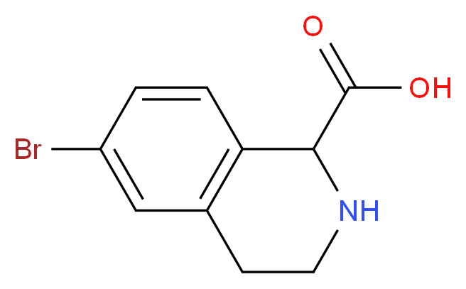 6-bromo-1,2,3,4-tetrahydroisoquinoline-1-carboxylic acid_分子结构_CAS_1260643-32-0