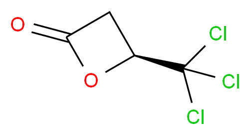 (S)-(+)-3-羟基-4,4,4-三氯丁基 β-内酯_分子结构_CAS_16493-63-3)