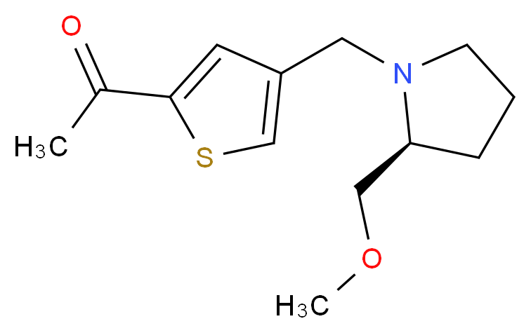1-(4-{[(2S)-2-(methoxymethyl)pyrrolidin-1-yl]methyl}-2-thienyl)ethanone_分子结构_CAS_)