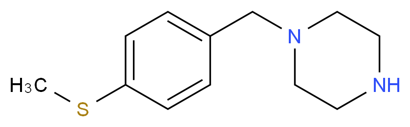 1-{[4-(methylsulfanyl)phenyl]methyl}piperazine_分子结构_CAS_55212-35-6
