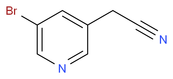 (5-Bromopyridin-3-yl)acetonitrile_分子结构_CAS_39891-08-2)