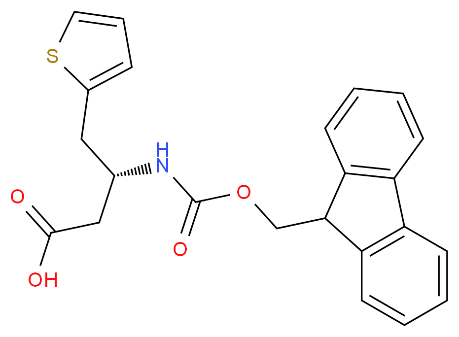 Fmoc-(S)-3-amino-4-(2-thienyl)-butyric acid_分子结构_CAS_270262-98-1)