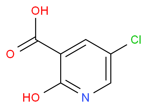 5-chloro-2-hydroxypyridine-3-carboxylic acid_分子结构_CAS_38076-80-1