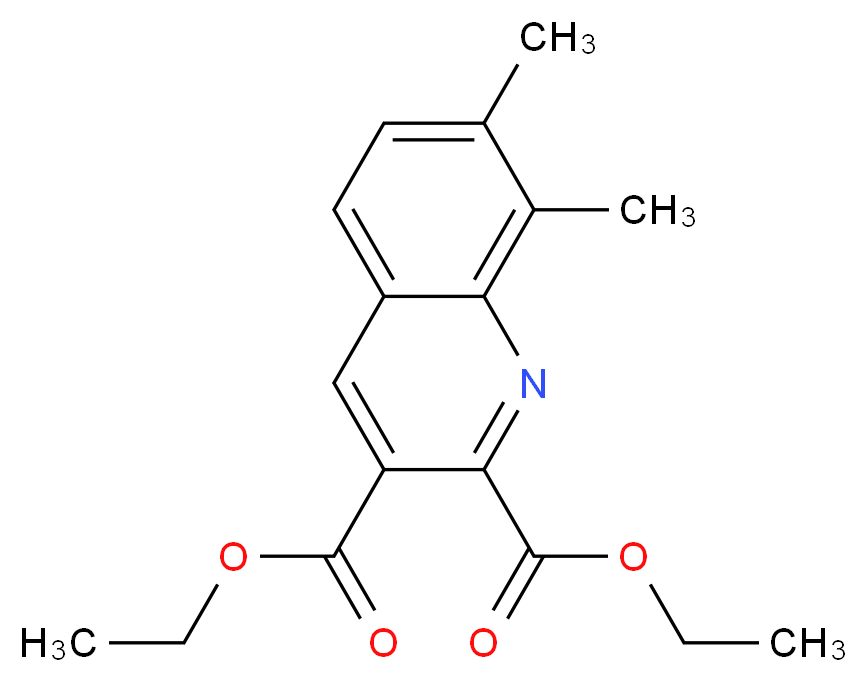 2,3-diethyl 7,8-dimethylquinoline-2,3-dicarboxylate_分子结构_CAS_948290-10-6