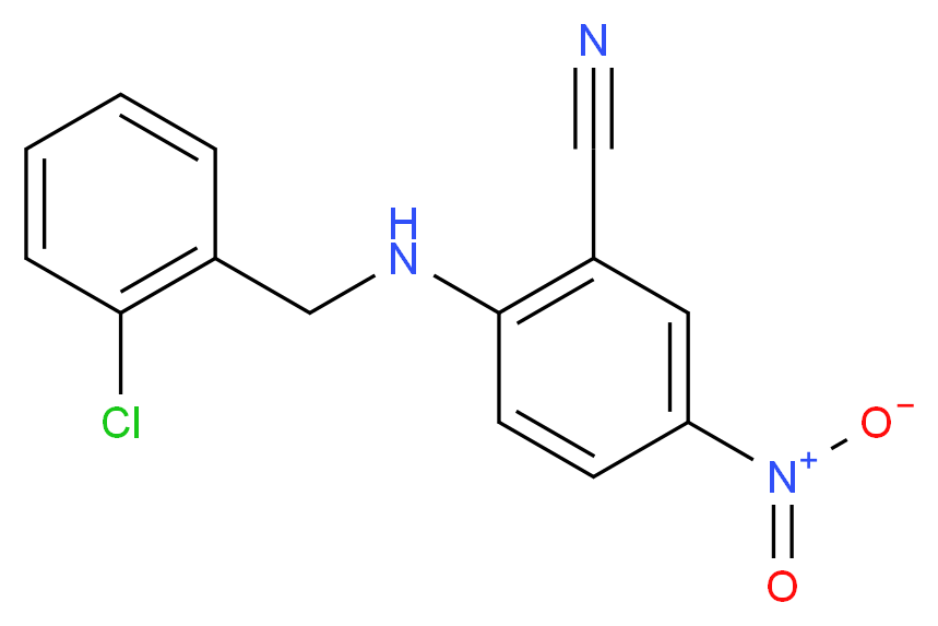 2-[(2-Chlorobenzyl)amino]-5-nitrobenzonitrile_分子结构_CAS_)