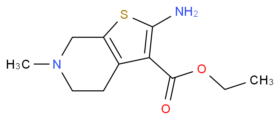 Ethyl 2-amino-6-methyl-4,5,6,7-tetrahydrothieno-[2,3-c]pyridine-3-carboxylate_分子结构_CAS_24237-39-6)