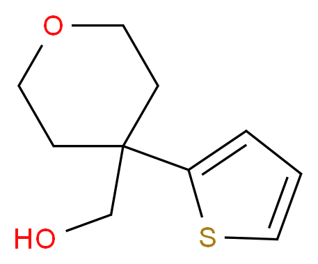 [4-(thiophen-2-yl)oxan-4-yl]methanol_分子结构_CAS_906352-94-1