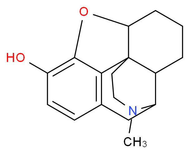 4-methyl-12-oxa-4-azapentacyclo[9.6.1.0^{1,13}.0^{5,17}.0^{7,18}]octadeca-7(18),8,10-trien-10-ol_分子结构_CAS_427-00-9