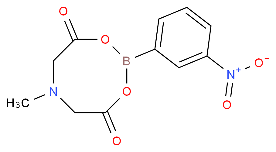 6-methyl-2-(3-nitrophenyl)-1,3,6,2-dioxazaborocane-4,8-dione_分子结构_CAS_1311484-45-3