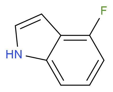 4-fluoro-1H-indole_分子结构_CAS_387-43-9