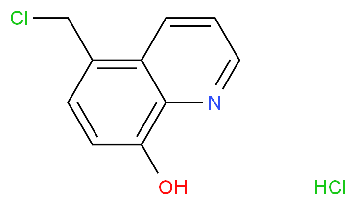 5-(Chloromethyl)-8-hydroxyquinoline hydrochloride_分子结构_CAS_)