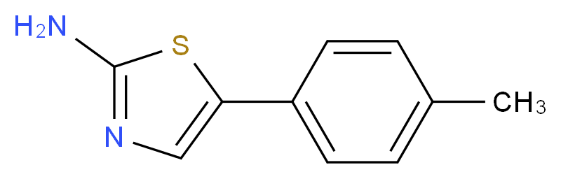 5-(4-methylphenyl)-1,3-thiazol-2-amine_分子结构_CAS_73040-54-7