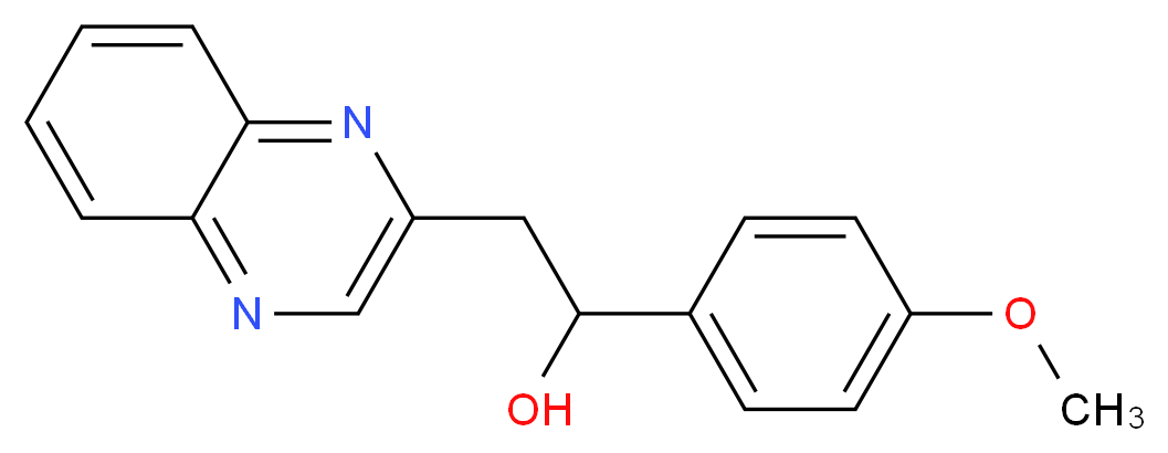 1-(4-methoxyphenyl)-2-(quinoxalin-2-yl)ethan-1-ol_分子结构_CAS_849021-36-9