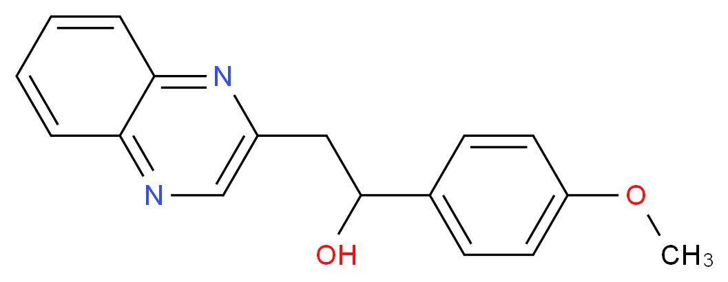1-(4-Methoxyphenyl)-2-(quinoxalin-2-yl)ethanol_分子结构_CAS_849021-36-9)