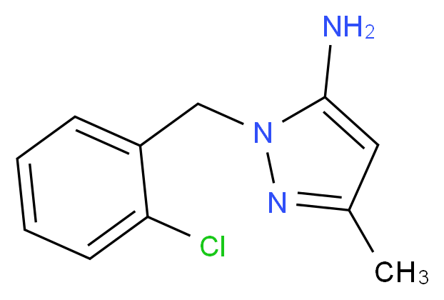 1-(2-Chlorobenzyl)-3-methyl-1H-pyrazol-5-amine_分子结构_CAS_)