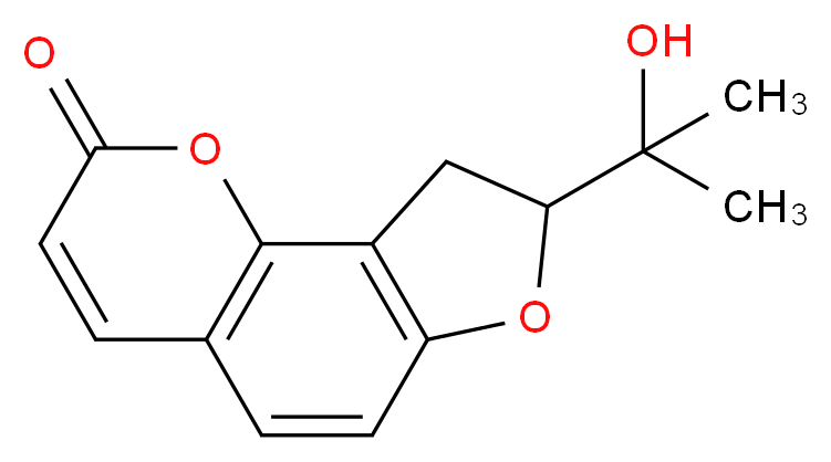 8-(2-hydroxypropan-2-yl)-2H,8H,9H-furo[2,3-h]chromen-2-one_分子结构_CAS_3804-70-4