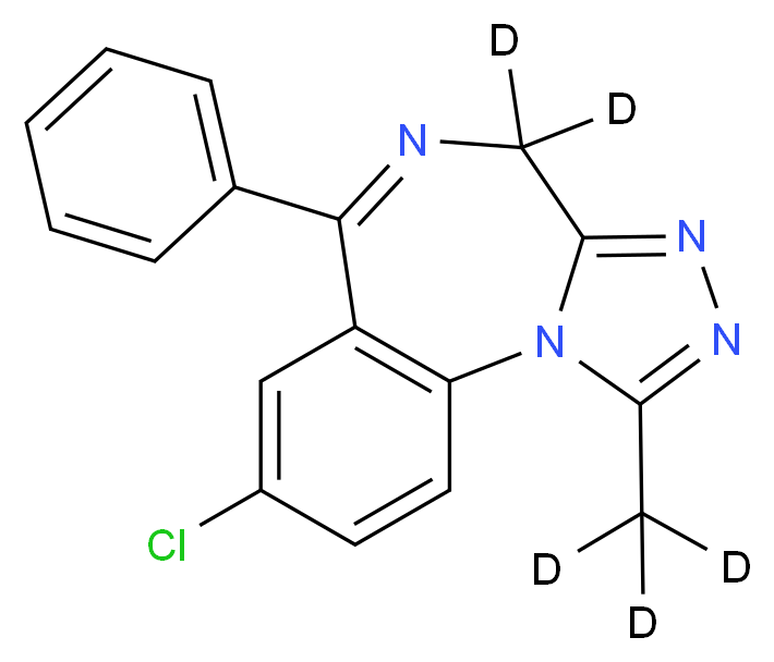 Alprazolam-d5_分子结构_CAS_1286073-82-2)