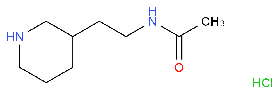 N-(2-Piperidin-3-yl-ethyl)-acetamide hydrochloride_分子结构_CAS_)