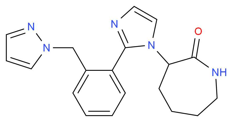 3-{2-[2-(1H-pyrazol-1-ylmethyl)phenyl]-1H-imidazol-1-yl}azepan-2-one_分子结构_CAS_)