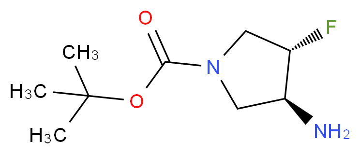 (3S,4S)-tert-Butyl 3-amino-4-fluoropyrrolidine-1-carboxylate_分子结构_CAS_1009075-43-7)