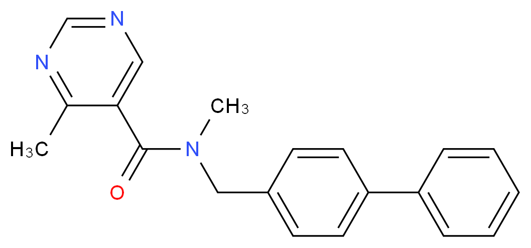 N-(biphenyl-4-ylmethyl)-N,4-dimethylpyrimidine-5-carboxamide_分子结构_CAS_)