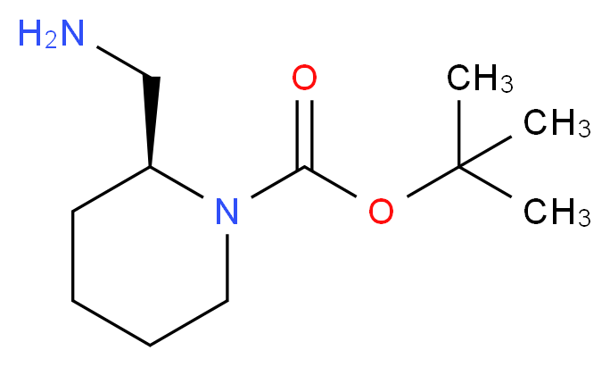 (S)-2-(Aminomethyl)-1-N-Boc-piperidine_分子结构_CAS_475105-35-2)