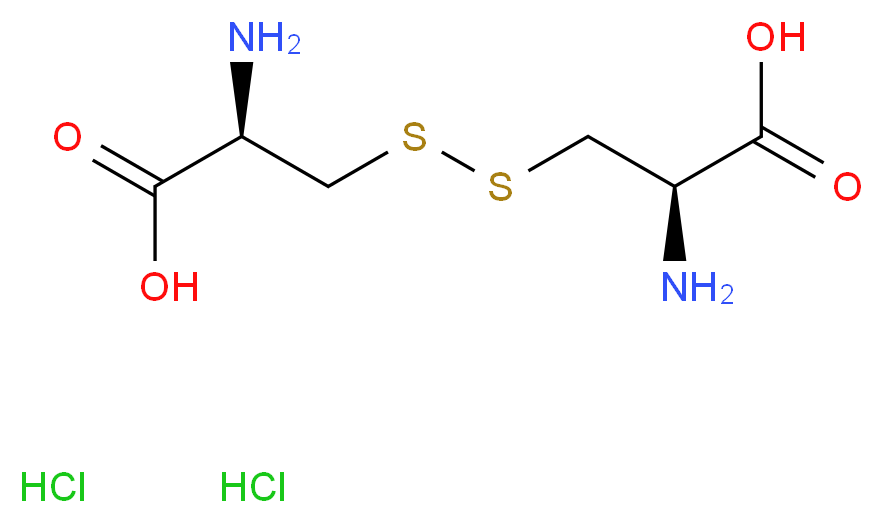 (2R)-2-amino-3-{[(2R)-2-amino-2-carboxyethyl]disulfanyl}propanoic acid dihydrochloride_分子结构_CAS_30925-07-6