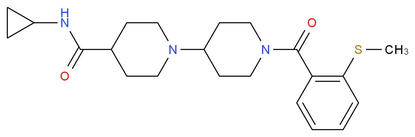N-cyclopropyl-1'-[2-(methylthio)benzoyl]-1,4'-bipiperidine-4-carboxamide_分子结构_CAS_)