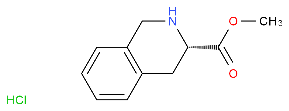 (S)-1,2,3,4-Tetrahydro-isoquinoline-3-carboxylic acid methyl ester hydrochloride_分子结构_CAS_57060-88-5)