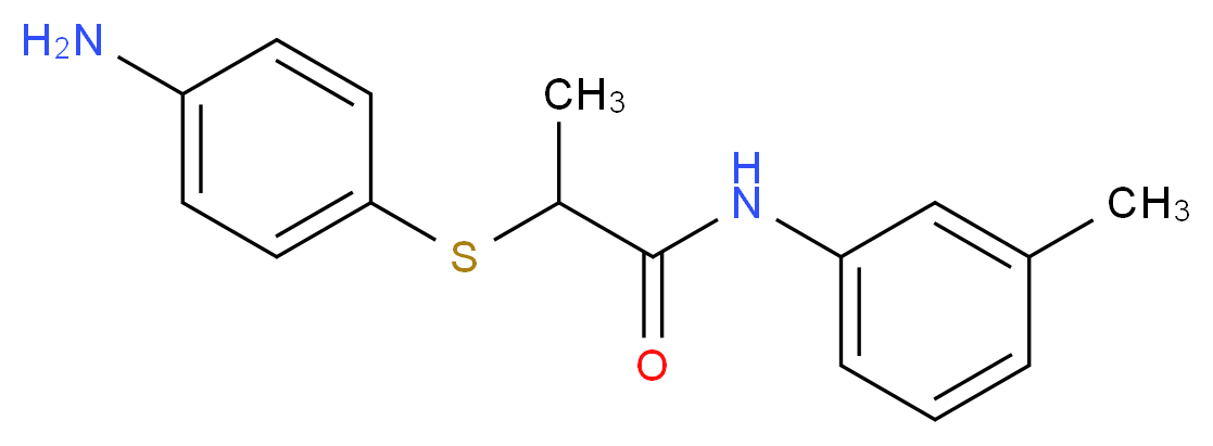 2-[(4-Aminophenyl)thio]-N-(3-methylphenyl)-propanamide_分子结构_CAS_)
