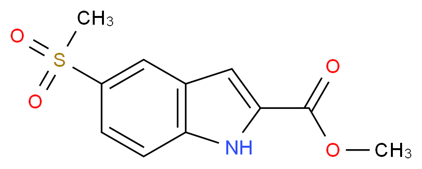 methyl 5-methanesulfonyl-1H-indole-2-carboxylate_分子结构_CAS_205873-28-5