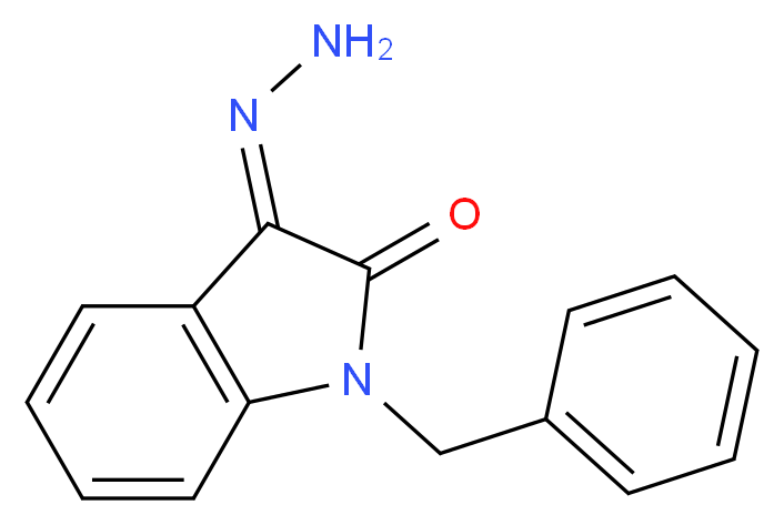 (3Z)-1-benzyl-3-hydrazinylidene-2,3-dihydro-1H-indol-2-one_分子结构_CAS_95060-80-3