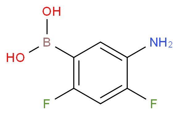 (5-amino-2,4-difluorophenyl)boronic acid_分子结构_CAS_1072952-05-6