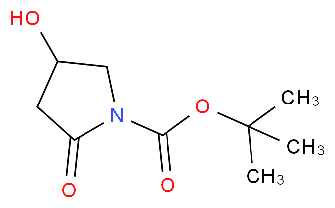 tert-Butyl 4-hydroxy-2-oxopyrrolidine-1-carboxylate_分子结构_CAS_409341-03-3)