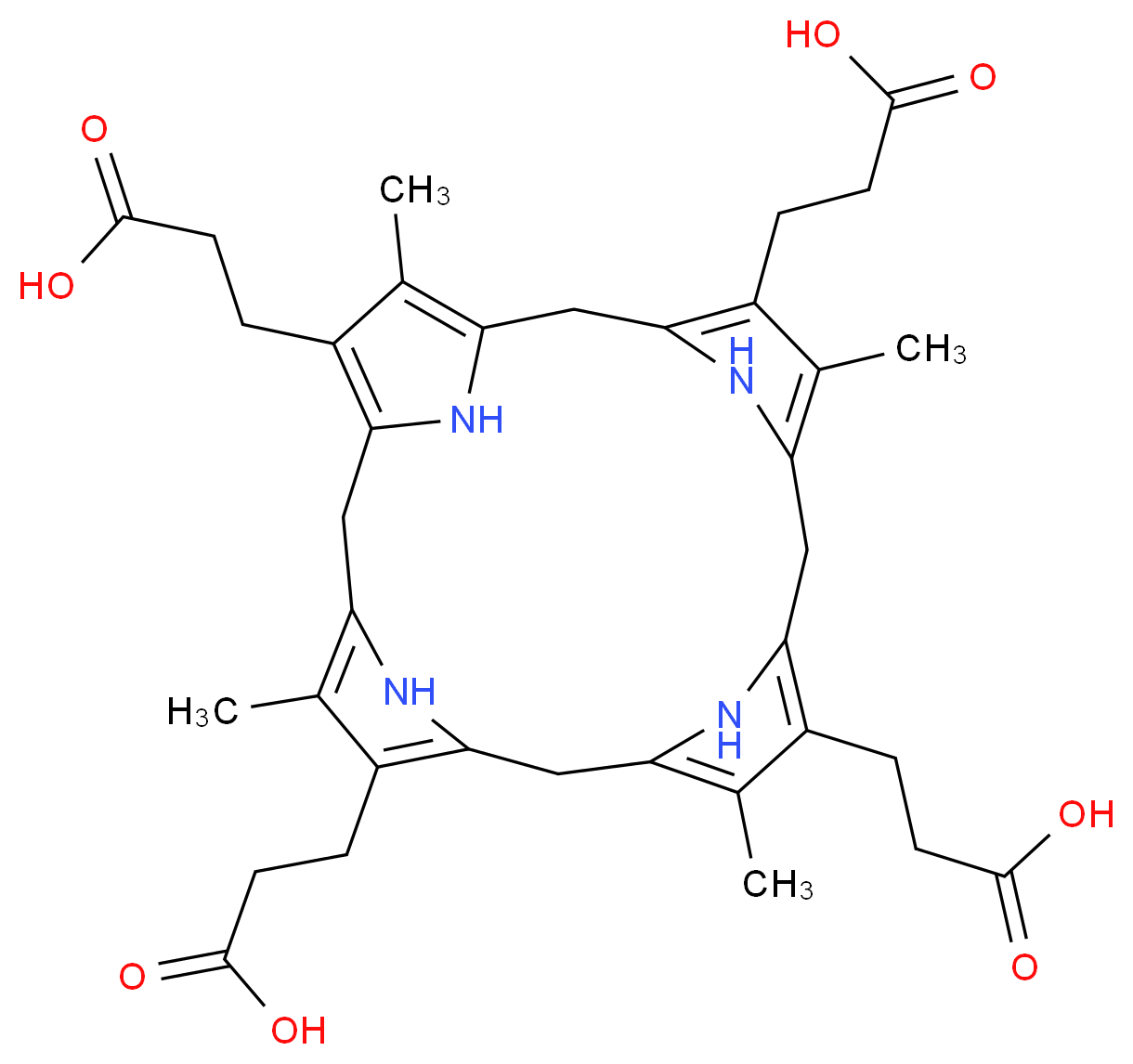 Coproporphyrin I_分子结构_CAS_)