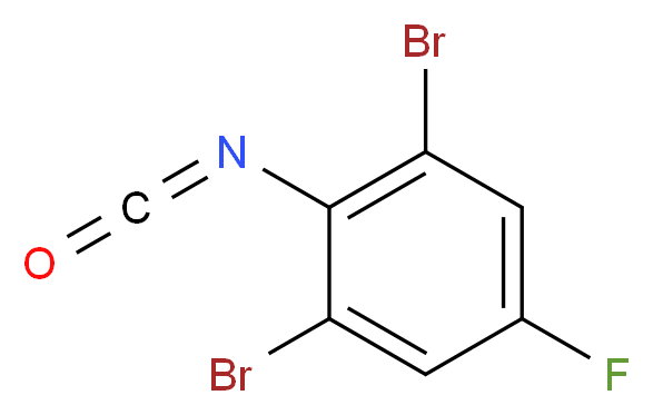2,6-二溴-4-氟异氰酸苯酯_分子结构_CAS_76393-18-5)