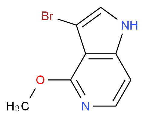 3-Bromo-4-methoxy-1H-pyrrolo[3,2-c]pyridine_分子结构_CAS_1000341-22-9)