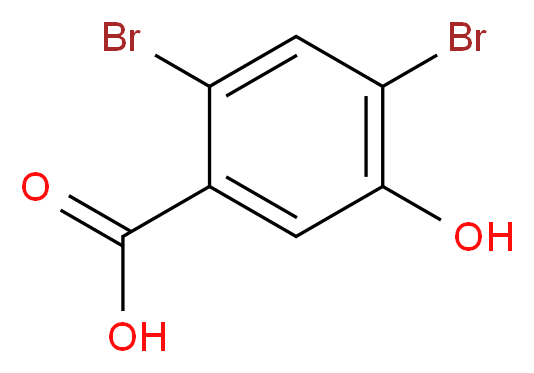 2,4-dibromo-5-hydroxybenzoic acid_分子结构_CAS_14348-39-1