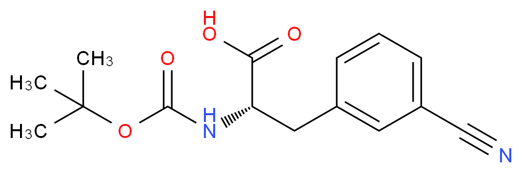 Boc-3-cyano-L-phenylalanine_分子结构_CAS_131980-30-8)