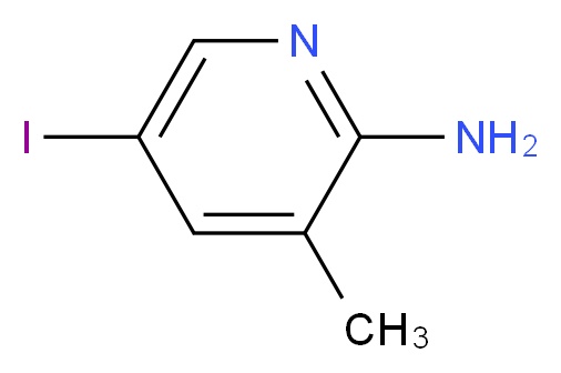 2-氨基-5-碘-3-甲基吡啶_分子结构_CAS_166266-19-9)