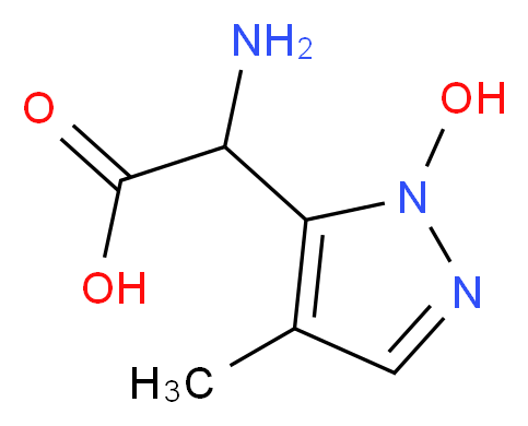 2-amino-2-(1-hydroxy-4-methyl-1H-pyrazol-5-yl)acetic acid_分子结构_CAS_1040283-97-3