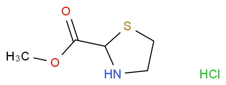 methyl 1,3-thiazolane-2-carboxylate hydrochloride_分子结构_CAS_33305-08-7)