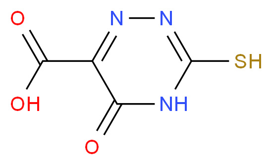 3-Mercapto-5-oxo-4,5-dihydro-1,2,4-triazine-6-carboxylic acid_分子结构_CAS_7338-75-2)