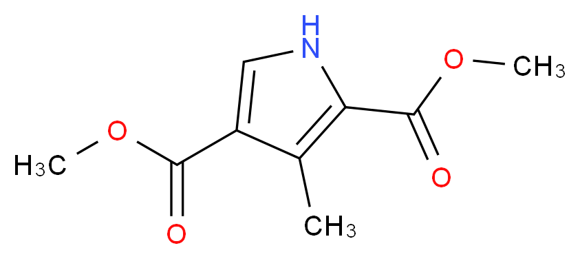 3-METHYLPYRROLE-2,4-DICARBOXYLIC ACID DIMETHYL ESTER_分子结构_CAS_3780-42-5)